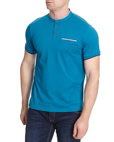 Centered Grandad Collar T-Shirt